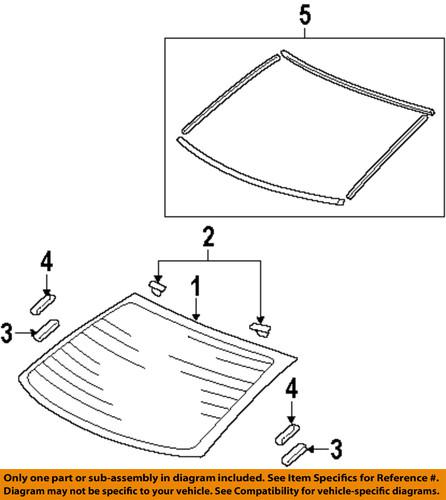 Honda oem 04733snaa00 back glass-dam