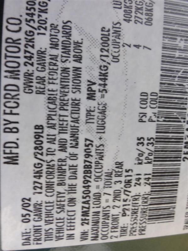 96 97 98 99 00 01 02 03 windstar starter motor