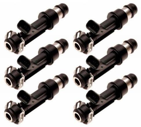 Six (6) new fuel injectors acdelco 217-1601 gm 25323972 for 3.8l nat. aspirated
