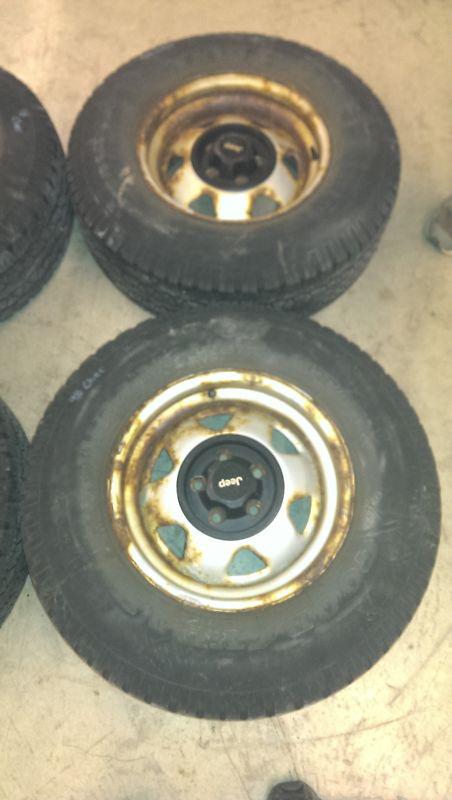 1998 Jeep Cherokee 4.0L Set of Tires & Rims 235x75x15 (been sitting awhile), US $229.00, image 2