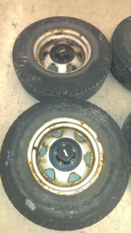 1998 Jeep Cherokee 4.0L Set of Tires & Rims 235x75x15 (been sitting awhile), US $229.00, image 3