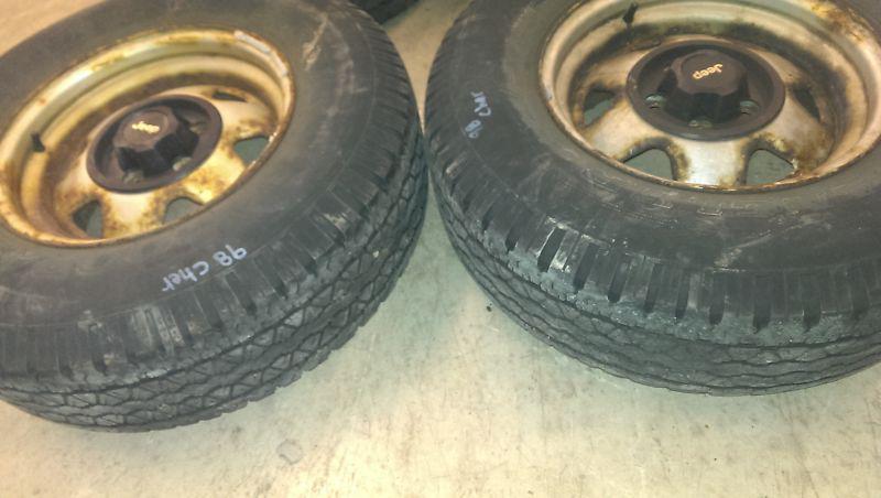 1998 Jeep Cherokee 4.0L Set of Tires & Rims 235x75x15 (been sitting awhile), US $229.00, image 7