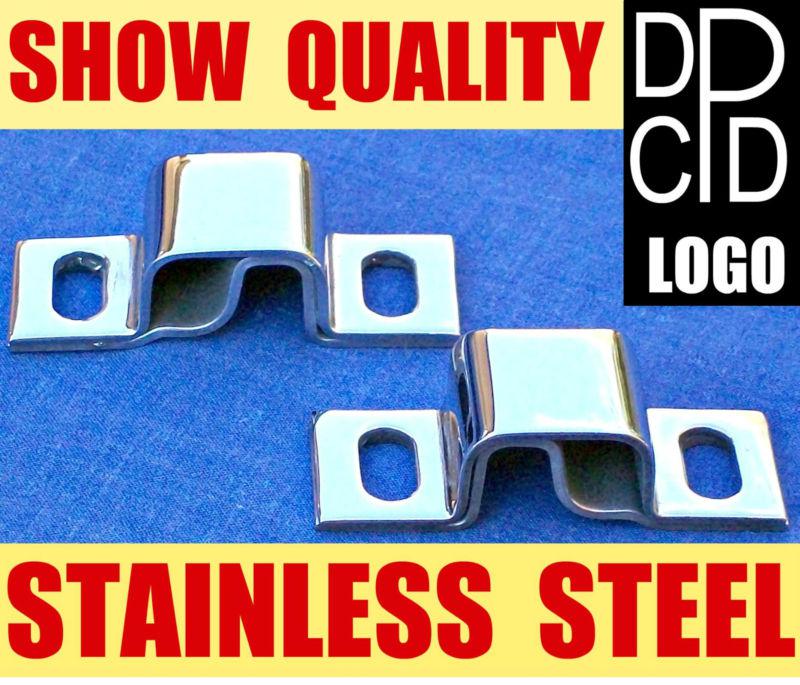 Nos 1940s dodge hood hinge l&r pivots dpcd ► stainless steel mirror shine◄ truck