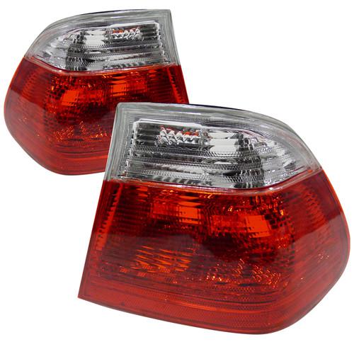 Buy 9901 BMW E46 325i 330i 4D EURO RED/CLEAR TAIL LIGHTS in Los