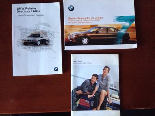 1999 99  bmw 7 series  owners manual - 740i 740il 750il - 3 piece set