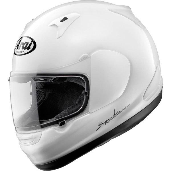 White l arai signet-q full face helmet