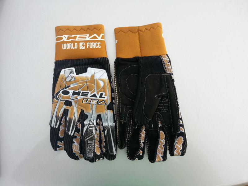 O'neal motorcycle atv dirt bike gloves vintage nos #0371 tan size 8, 9, 10, 11