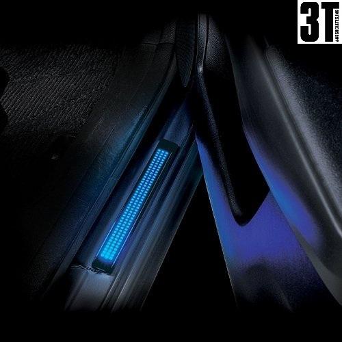 New carmate nz 758 universal illuminated blue led door sill plate light 