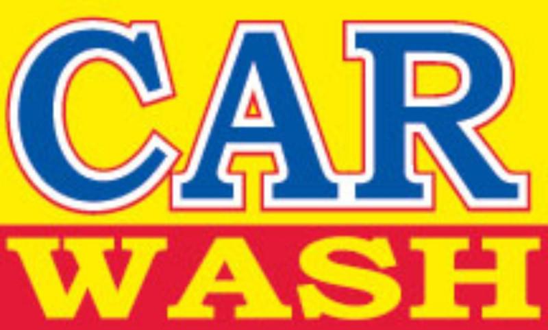 Car wash sign flag  3' x 5' yellow advertising banner made usa jns*