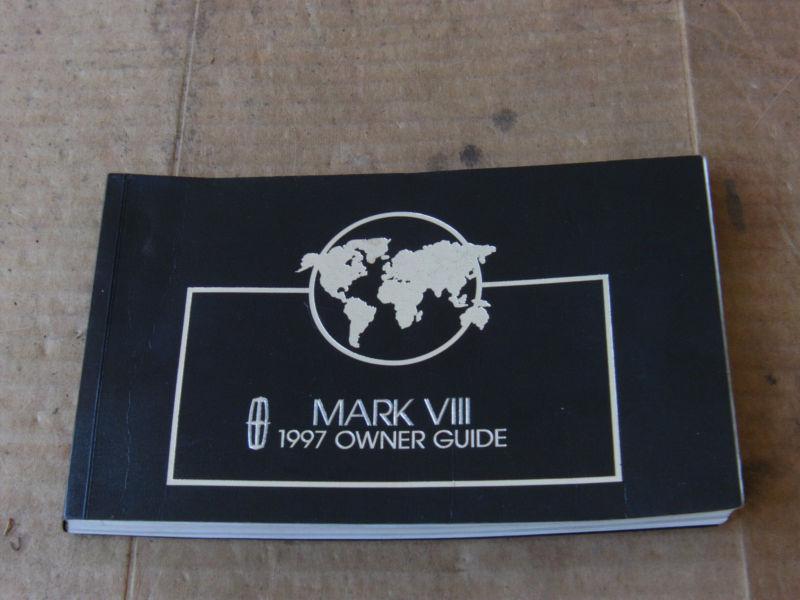 1997 lincoln mark viii owners manual  original oem 97 mk 8 owner guide book