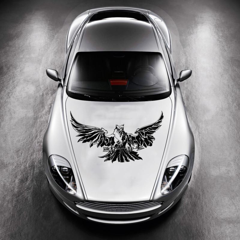 Animal eagle bird wings design hood car vinyl sticker decals art murals sv1429