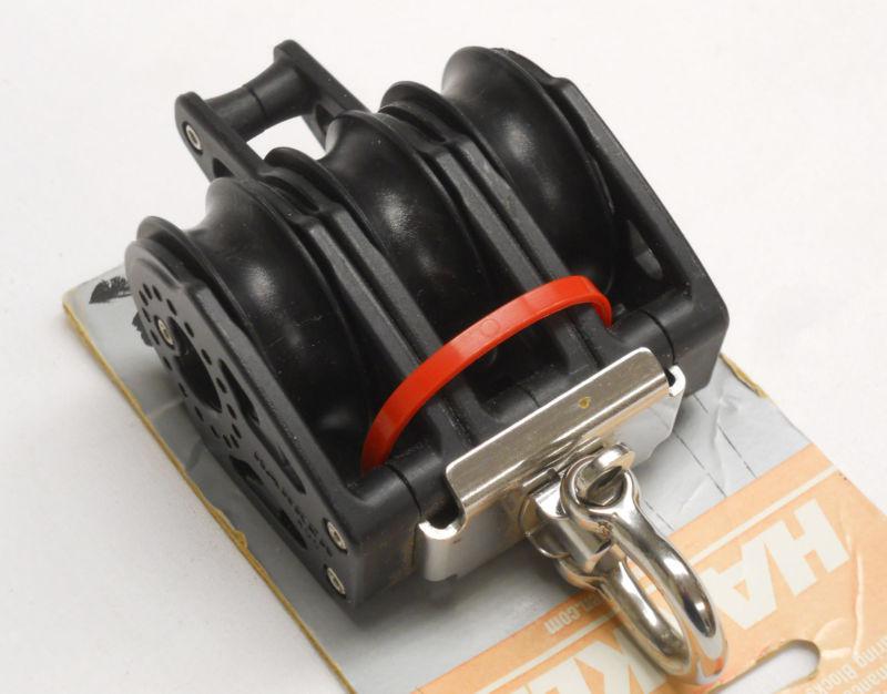 Harken 40mm carbo triple air block with becket  2 1/2" wide excellent look