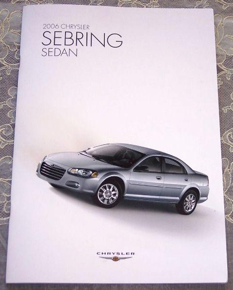 New 2006 chrysler sebring sedan 29 page deluxe sales literature brochure!