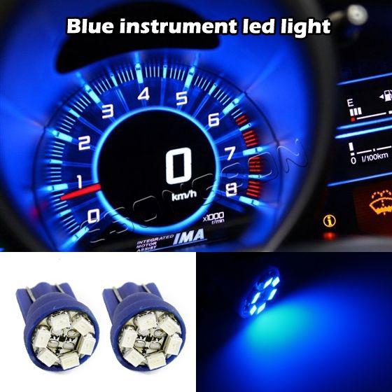 2x bright blue instrument speedometer gauge cluster 12v t10 led dash light bulb