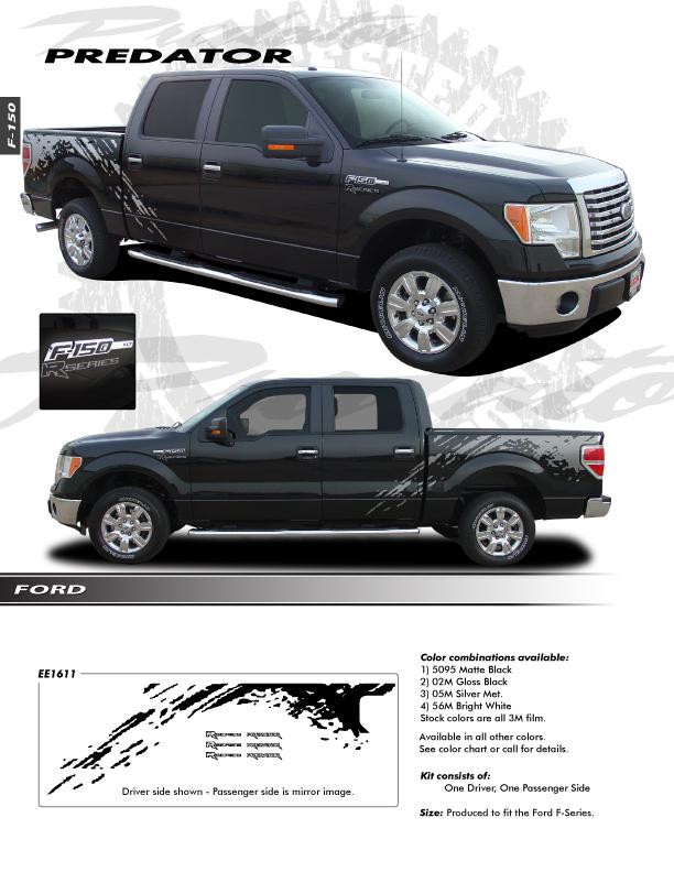 New ford f 150 series truck stripe stripes emblems trim kit 3m graphics decals