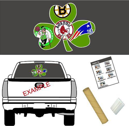 Boston sports fan shamrock decal