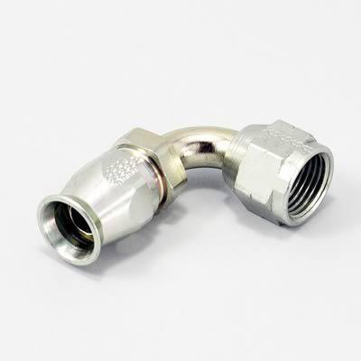 Aeroquip reusable hose end -6 an non-swivel female threads 90 degree fbm1136