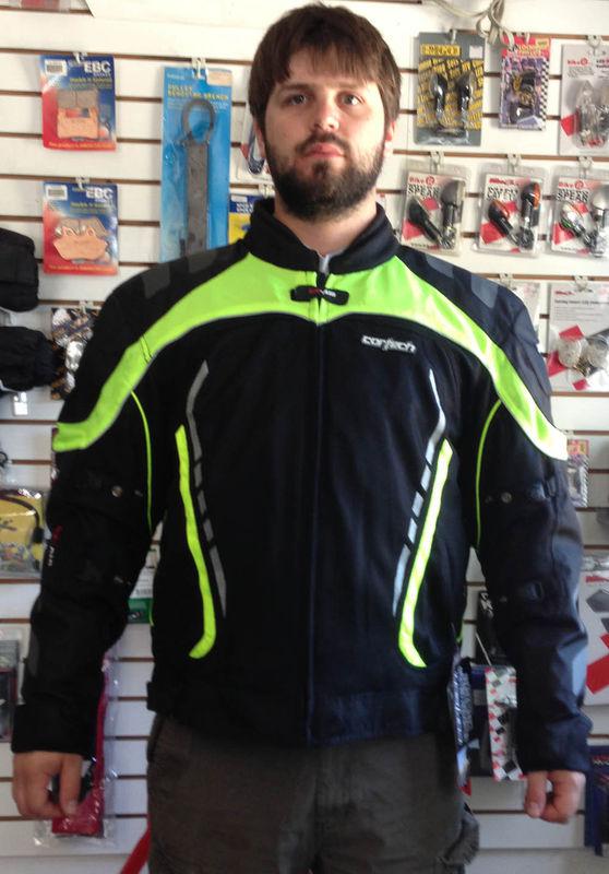 Cortech gx sport air 3 hi viz vis xl textile motorcycle riding jacket xl