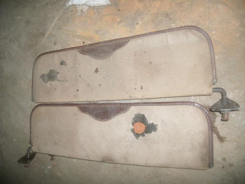 1948-50 packard clipper set of inside sun visors and brackets