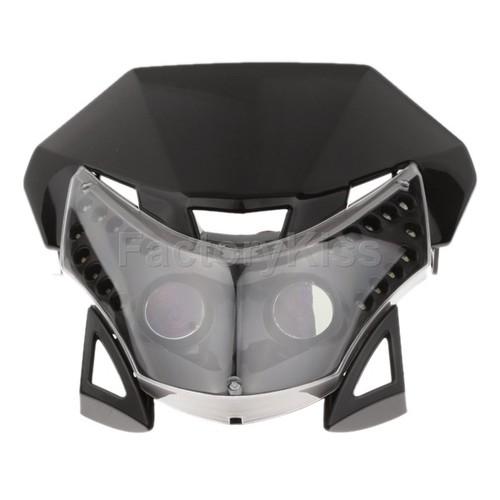 New black universal motorcycle motocross fairing headlight led light