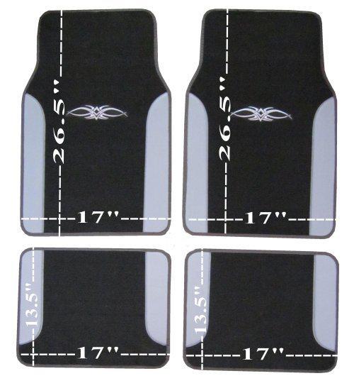 Grey Black Xtreme Car Truck SUV Seat Covers pkg w/ Tattoo Floor Mats & More #5, US $51.31, image 6