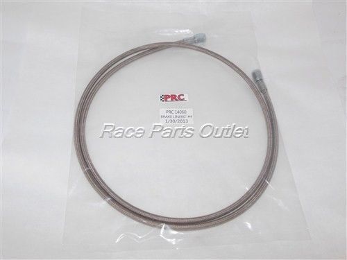 Stainless braided brake line straight -4an 60"