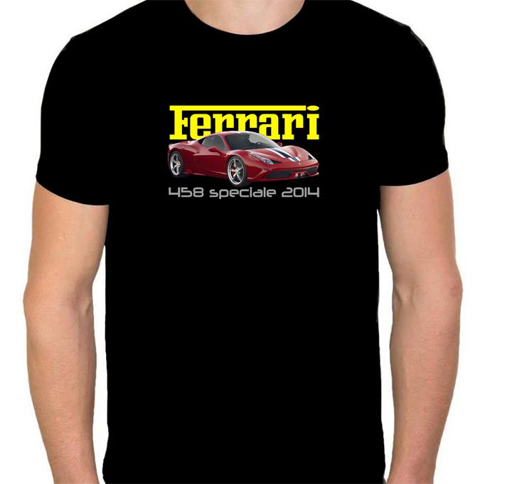 New 2014 ferrari 458 speciale on black tshirt size s to xxxl