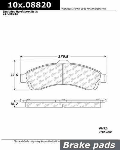 Centric 106.08820 brake pad or shoe, front