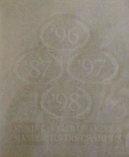 Original saleen  scca championship wreath decal &#039;87, &#039;96, &#039;97, &#039;98 set of 2