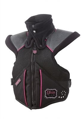 Divas snowgear tek womens protective vest black