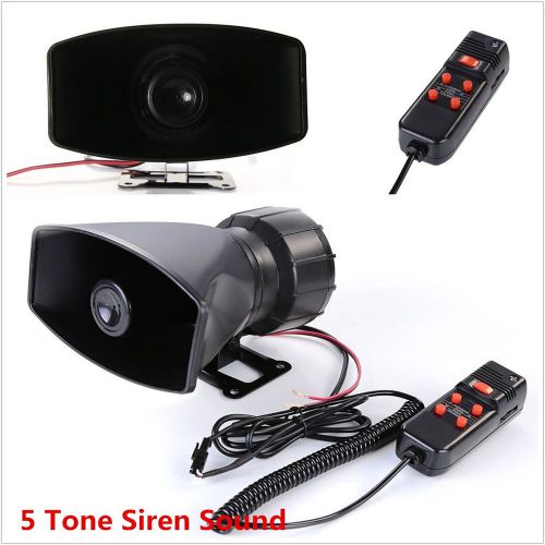12v car alarm 5 tone sound siren horn pa system 300db super loud suv motor van