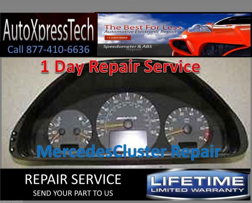 Mercedes benz w210 e320 e420 e430 instrument cluster - pixel repair service fast