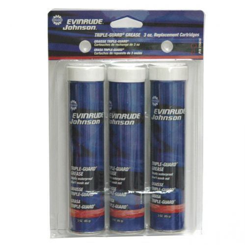 Oem brp johnson evinrude triple-guard marine grease three 3 oz cartridges