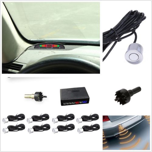 Purchase Silver 8 Parking Sensor Car Astern Backup Radar Human Voice