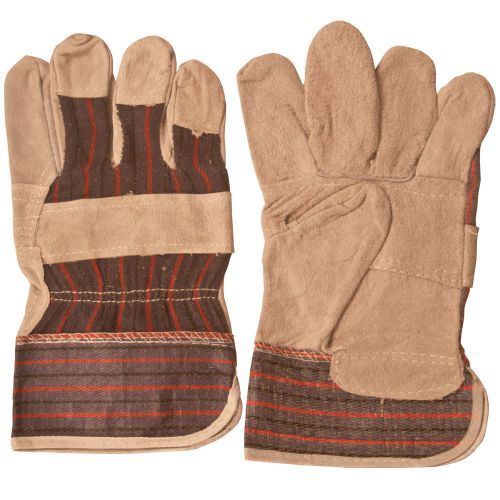 12 pairs of double palm leather work gloves, heavy duty gloves