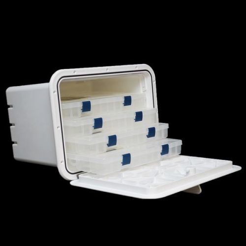 Innovative product solutions 530-205 13 x 17 polar white boat tackle box
