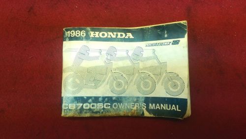 86 honda nighthawk cb700sc owners manual driver book complete oem nh1