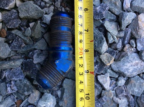 Male flare blue aluminum 45 degree union 1"