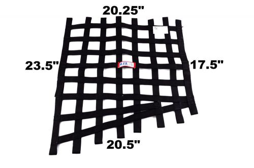 Rjs racing sfi 27.1  black ribbon loop window net 20.25 x 17.5 x 20.5 x 23.5