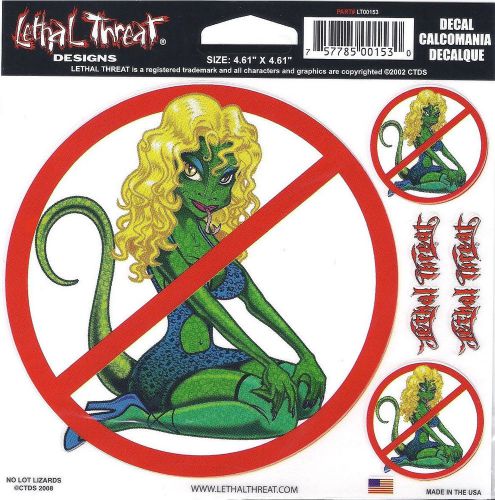 Decal lot lizard semi trucker - no ho go ba go go ! 3 per sheet 1lg 2 small