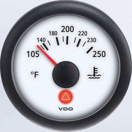 Vdo a2c53413384-s water temp 250f - viewline ivory