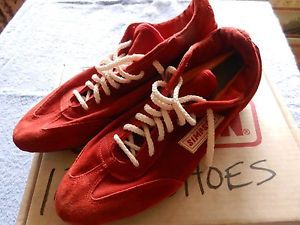 Simpson low mid profile racing shoes boots  / red suede / 10 1/2 / red interior