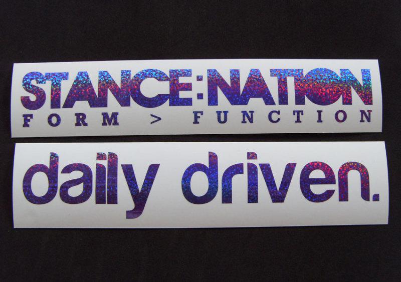 Stance:nation daliy driven stickers decals jdm illest 8.5 inch*special purple u3