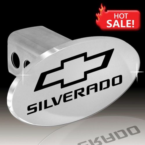 Chevrolet silverado logo oval tow plug 2&#034; trailer receiver hitch cover oem gm