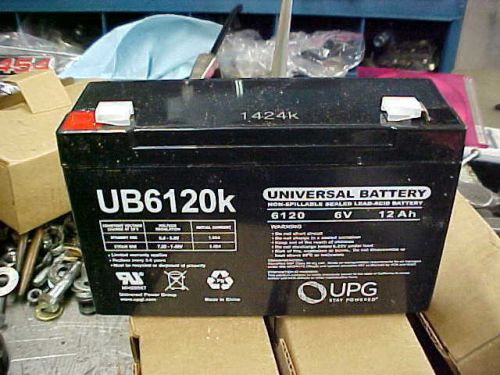6v lead acid sealed battery 12 amp hr ah 6" 2" 4" ub612k 6120 6 volt brand new