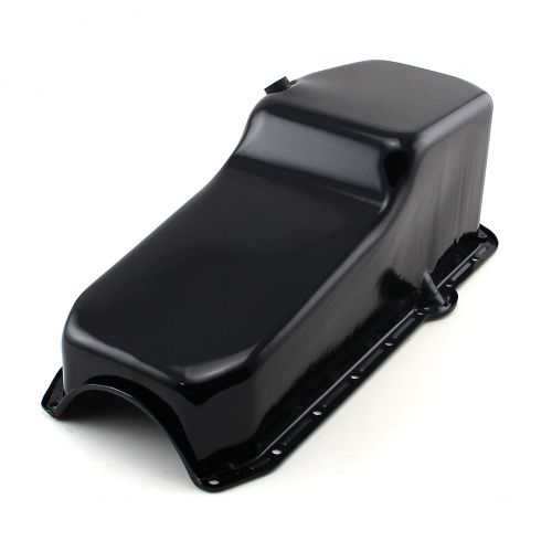 Chevy sbc 350 rear sump passanger side 2pcs rms black oil pan