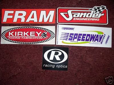 Race car decals new lot of (5) look!!!!!!!!!!!!!!!!!!!!