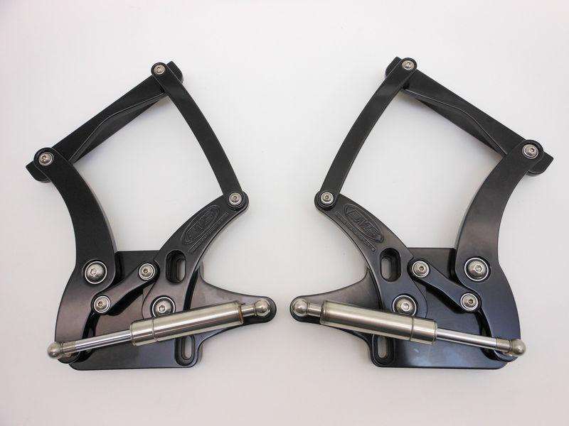 1964 1965 1966 FORD MUSTANG BILLET HOOD HINGES BLACK ANODIZED. MADE IN U.S.A., US $593.75, image 2