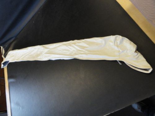 Bimini boot off white vinyl with white zipper 63-1/2" x 5-1/2" marine boat