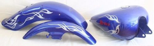 Blue gas tank 3.4 g, fender with lock 4 honda cmx250 rebel cmx 250 1985-2015 96